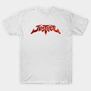 Justice 3d logo lettering word T-Shirt